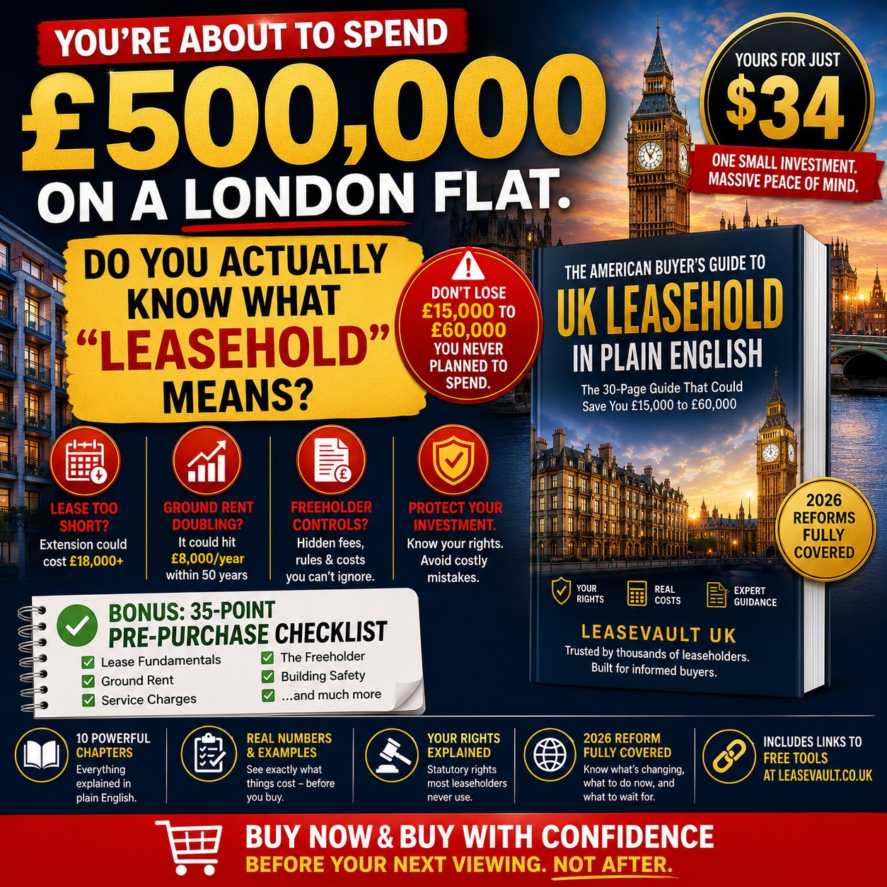 The American's Guide to Buying a UK Leasehold Flat — book cover